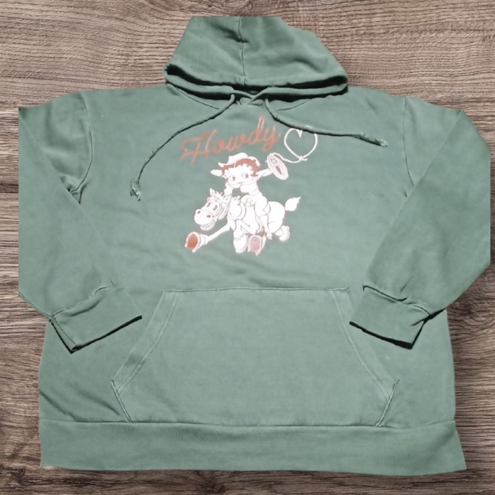 Betty Boop Cowboy Hoodie Men's Size Medium